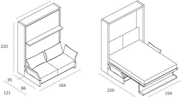 Opklapbed Nuovoliola tech C basismodel BedHabits